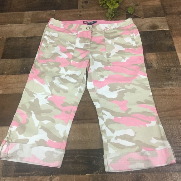 pink camo capris